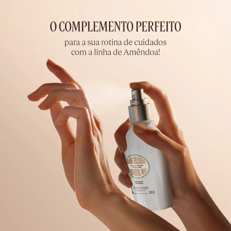 Mist Perfumado Corpo e Cabelo Amêndoa 100mL