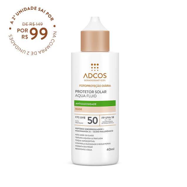 Protetor Solar Aqua Fluid FPS 50 - Incolor 40ml