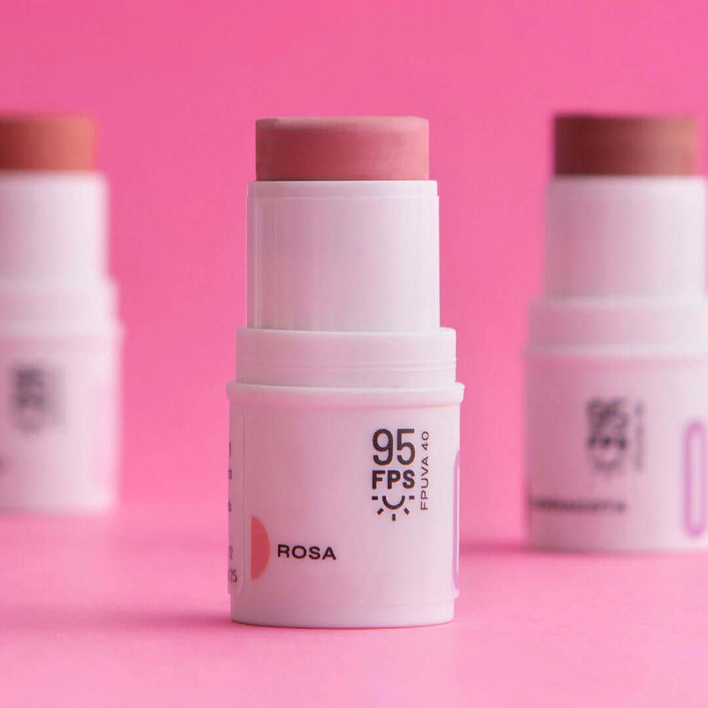 Bastão 3 em 1 - Blush, Batom e Sombra FPS 95