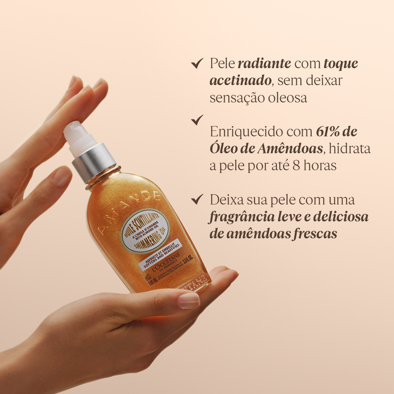 Óleo Corporal Iluminador Amêndoa 100ml