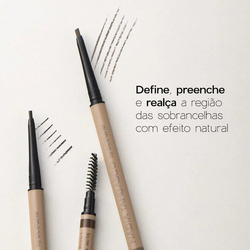 Lápis de Sobrancelhas Retrátil Claro Nádia Tambasco- Slim Brow Pencil Light