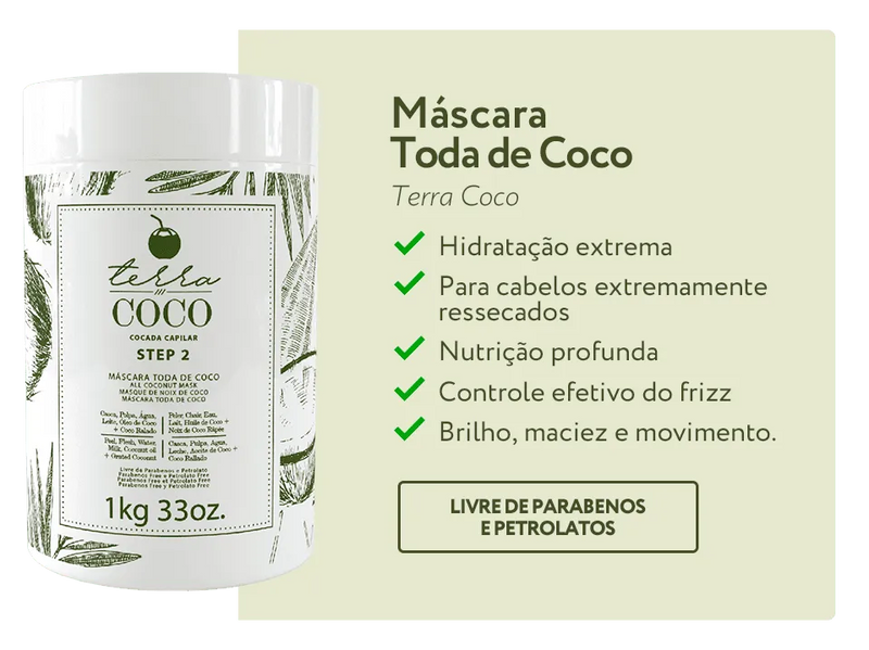 Máscara Toda de Coco 1kg - Terra Coco