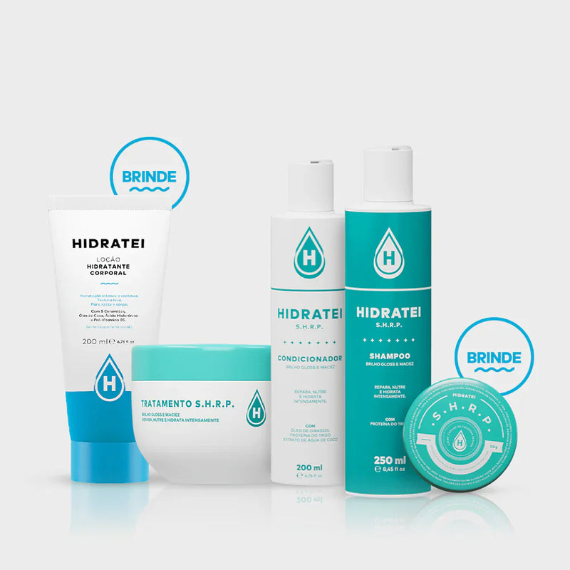 Kit Gloss + Proteína SHRP e Loção Hidratante2 00ml Grátis