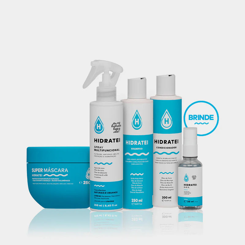 Kit Hidratação Essencial e Ganhe Máscara Líquida SOS