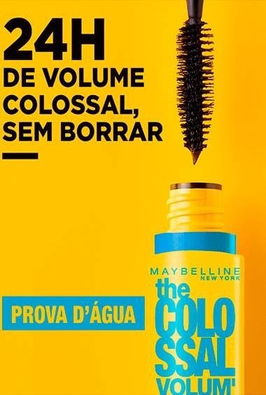 VOLUM EXPRESS MÁSCARA DE CÍLIOS THE COLOSSAL À PROVA D ÁGUA
